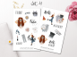 Preview: Mädchen Wochenende Sticker Set